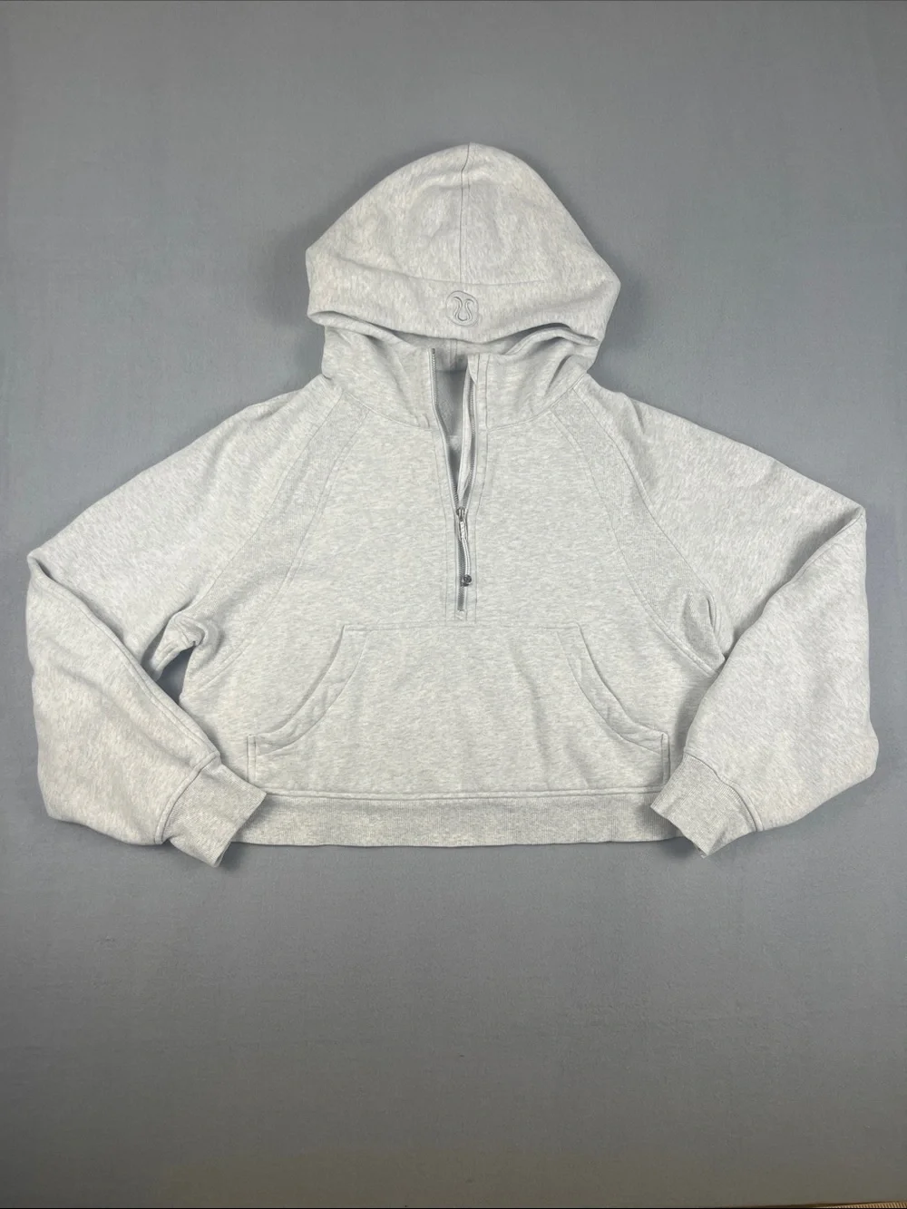 Lululemon Oversized Half-Zip heather gray scuba hoodie Size: XL/XXL